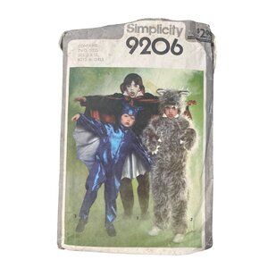 Simplicity Halloween Costume Sewing Pattern Sizes 8 10 Vampire Werewolf Bat CUT